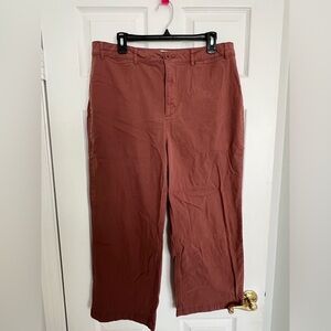 Burnt Orange/Rust Color Straight Leg Trousers